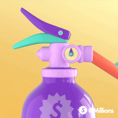 Purple Animated Fire Extinguisher GIF