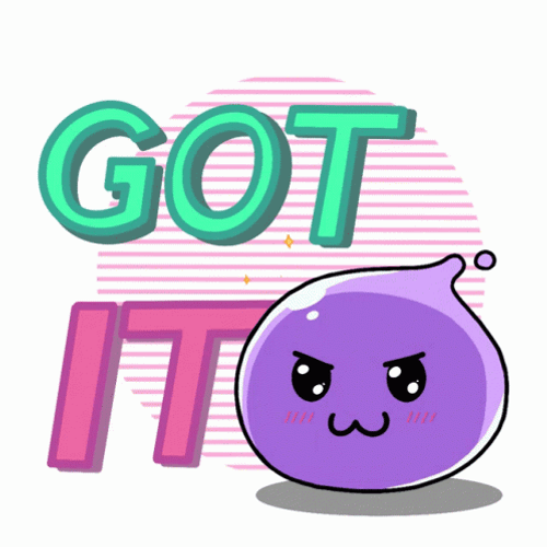 Purple Animated Kawaii Got It GIF
