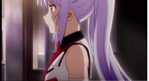 Purple Ponytail Hair Girl Anime GIF