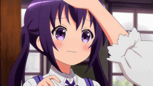 Rize Tedeza Purple Hair Anime GIF