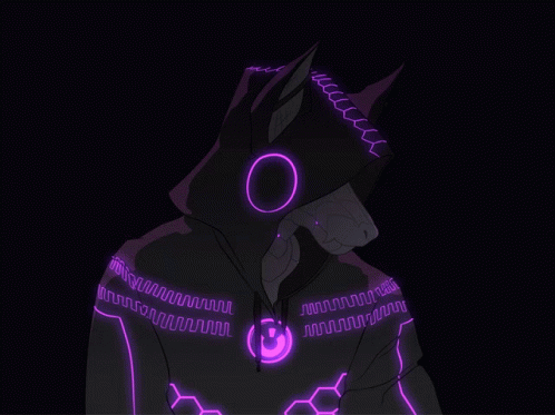 Chris's Cybernine Purple Magic Spell Anime GIF