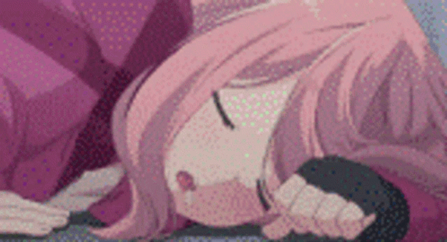 Purple Anime Girl In Deep Slumber GIF