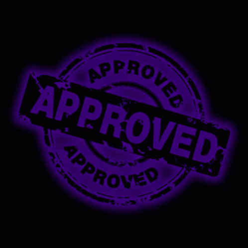 Purple Approved Stamp GIF