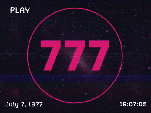 Purple Background 777 Circle July 7 1977