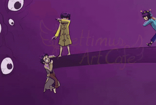 Purple Background Art Cafe