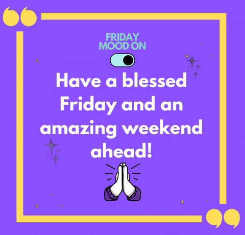 Purple Background Blessed Friday Amazing Weekend GIF