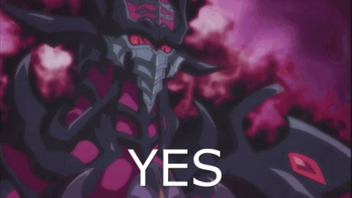 Purple Background Dragon Saying Yes