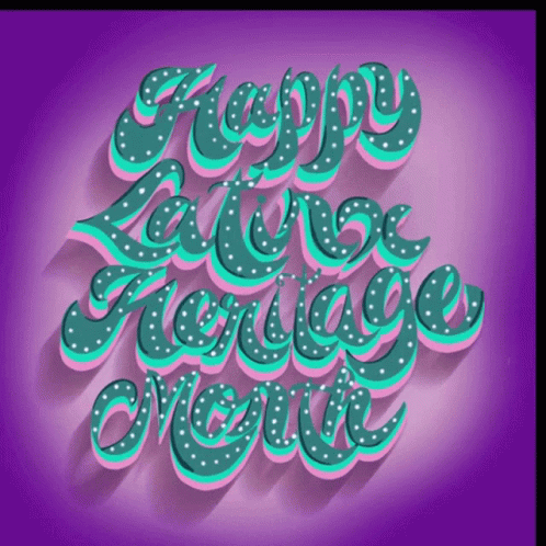 Purple Background Green and Pink Lettering Happy Marriage Month