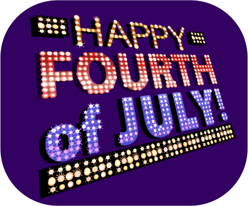 Purple Background Happy Fourth of July