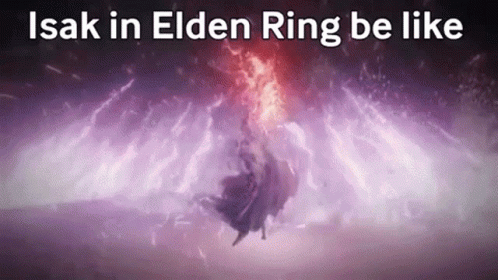 Purple Background Isak in Elden Ring Be Like