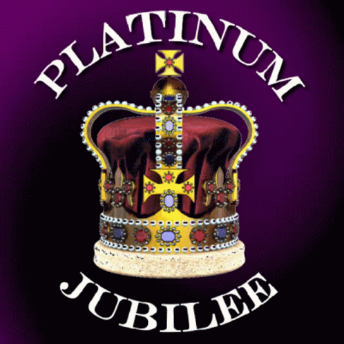 Purple Background Platinum Jubilee Crown