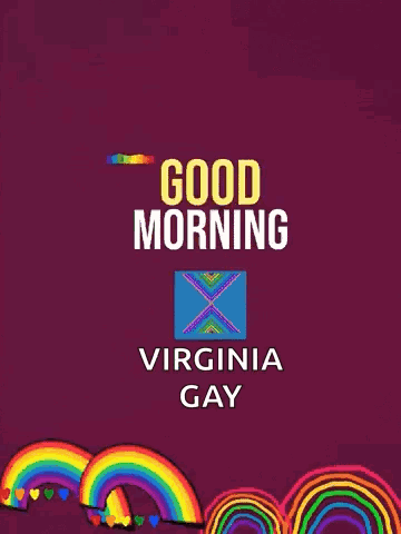 Purple Background Rainbow Good Morning Virginia Gay
