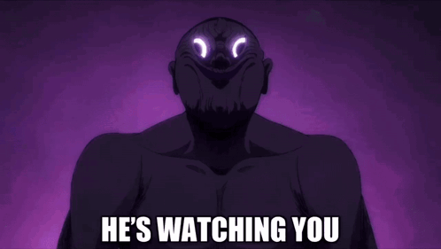 Purple Background Saying Always Watching