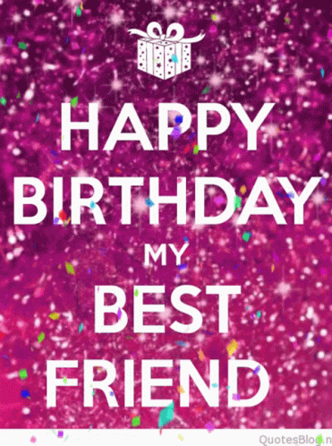 Purple Background Saying Happy Birthday My Best Friend