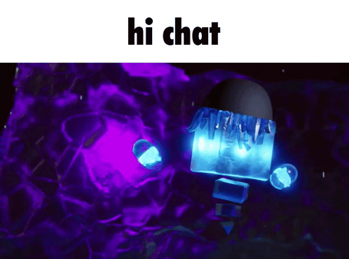 Purple Background Saying Hi Chat GIF
