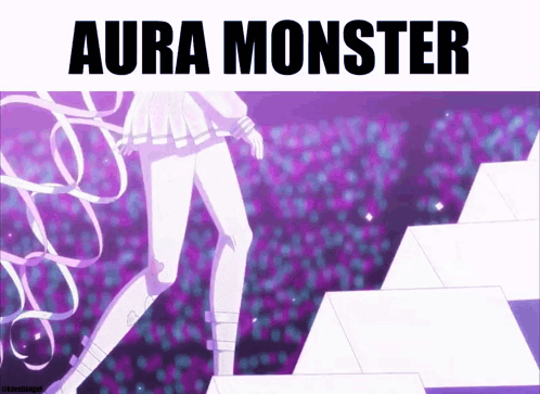 Purple Background With Aura Monster