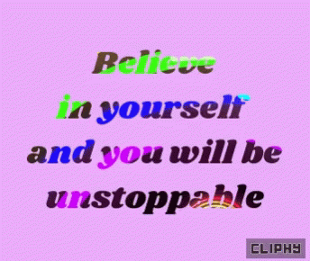 Purple Background With Believe in Yourself and You Will Be Unstoppable