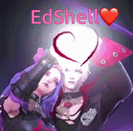 Purple Background With Pink Edshell GIF