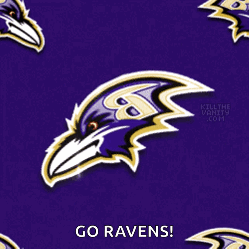 Purple Background With Ravens Logo Go Ravens GIF