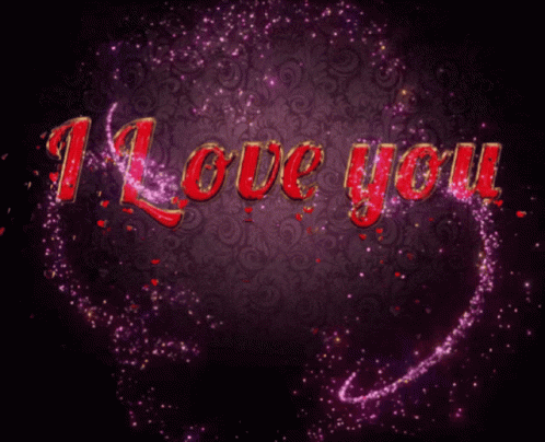 Purple Background With Red I Love You