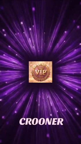 Purple Background With VIP Logo and Crooner