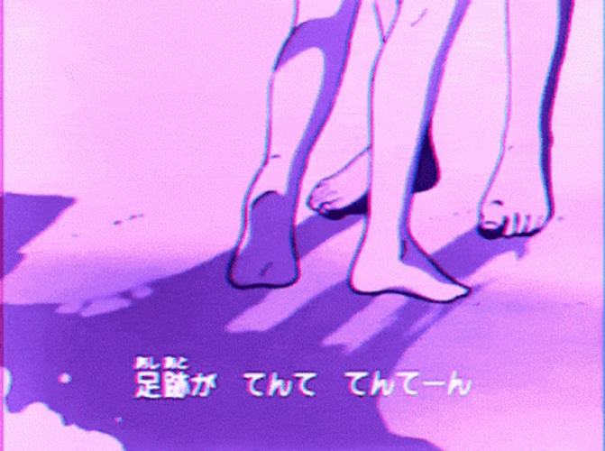 Purple Beach Anime GIF