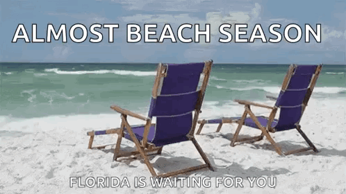 Purple Beach Chairs Almost Beach Season Florida