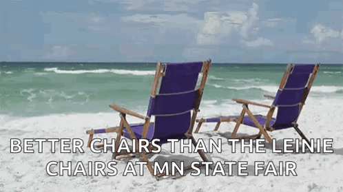 Purple Beach Chairs Better Chairs Than Leinie Chairs At MN State Fair GIF
