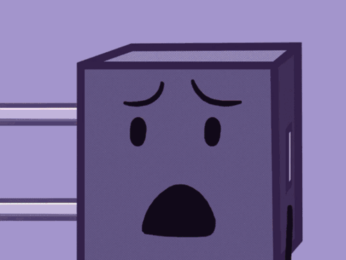 Purple Box Cartoon Face