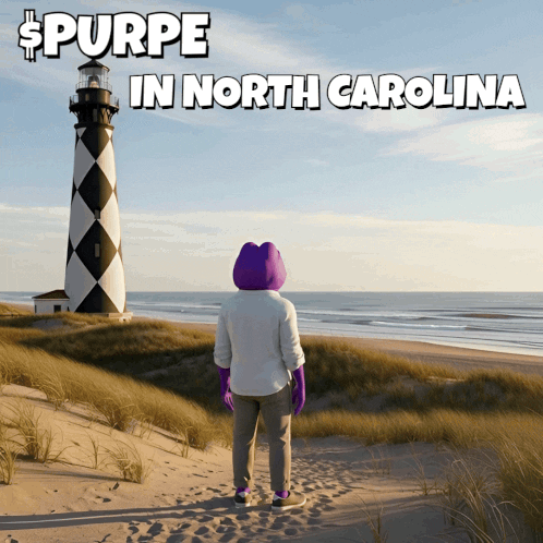 Purple Bunny Costume at Lighthouse Spurpe North Carolina