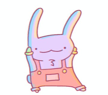 Purple Bunny With Overalls