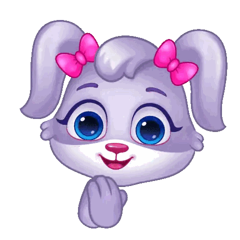 Purple Bunny with Pink Bows