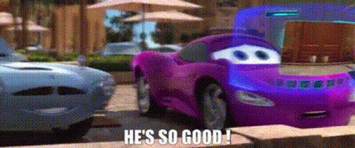 Purple Car Parked Next To White Car GIF