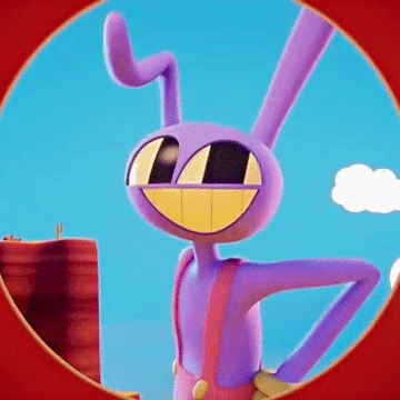 Purple Cartoon Character Big Smile GIF
