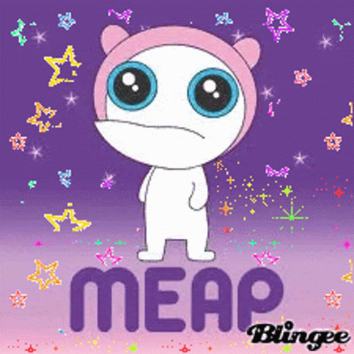 Purple Cartoon Character Meap