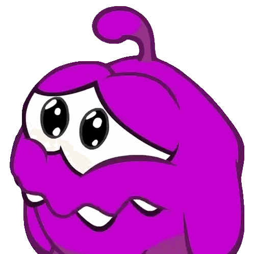 Purple Cartoon Character With Big Eyes