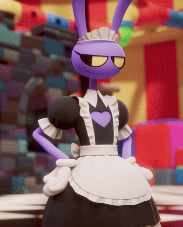 Purple Cartoon Maid GIF