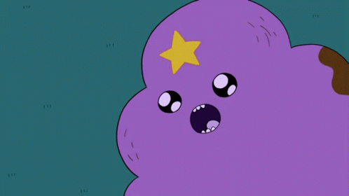 Purple Cartoon with Yellow Star Crying