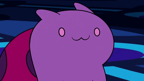 Purple Cat Smiley Face GIF