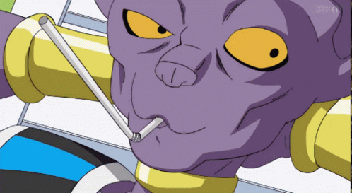 Purple Cat Smoking Cigarette GIF