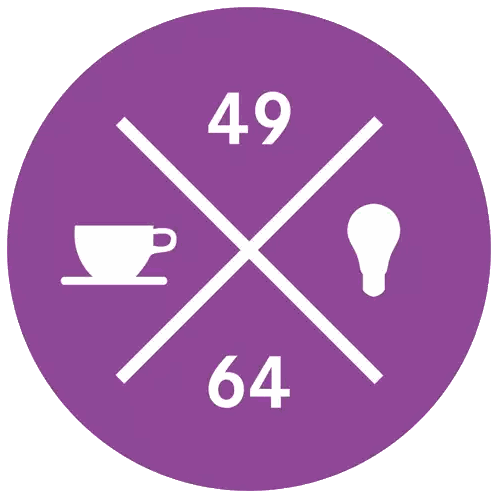Purple Circle with 49 and 64