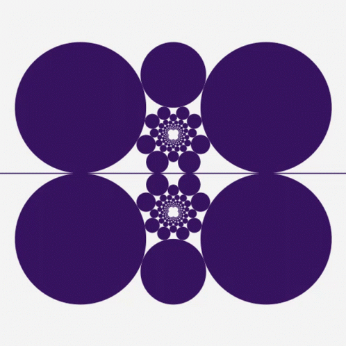 Purple Circles With White Line Between