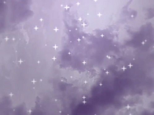 Purple Clouds With White Stars In The Background GIF