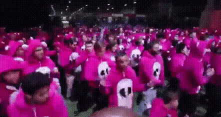 Purple Clown With Red Nose and White Wings Screaming