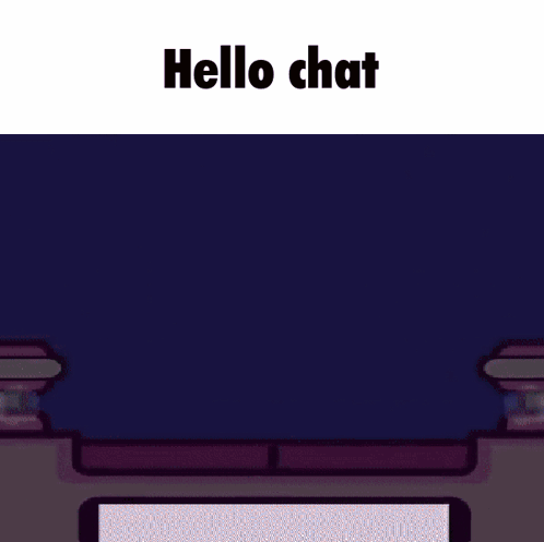 Purple Cylinder With Hello Chat