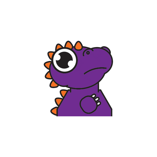 Purple Dinosaur Crying Emoji GIF