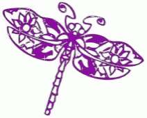 Purple Dragonfly Sketch Tuesday GIF