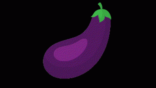 Purple Eggplant with Green Stem