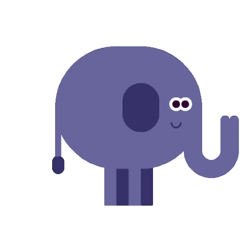 Purple Elephant with Number 8
