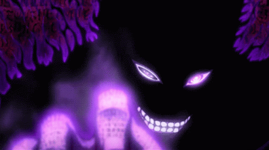Purple Eye On Hand Anime GIF